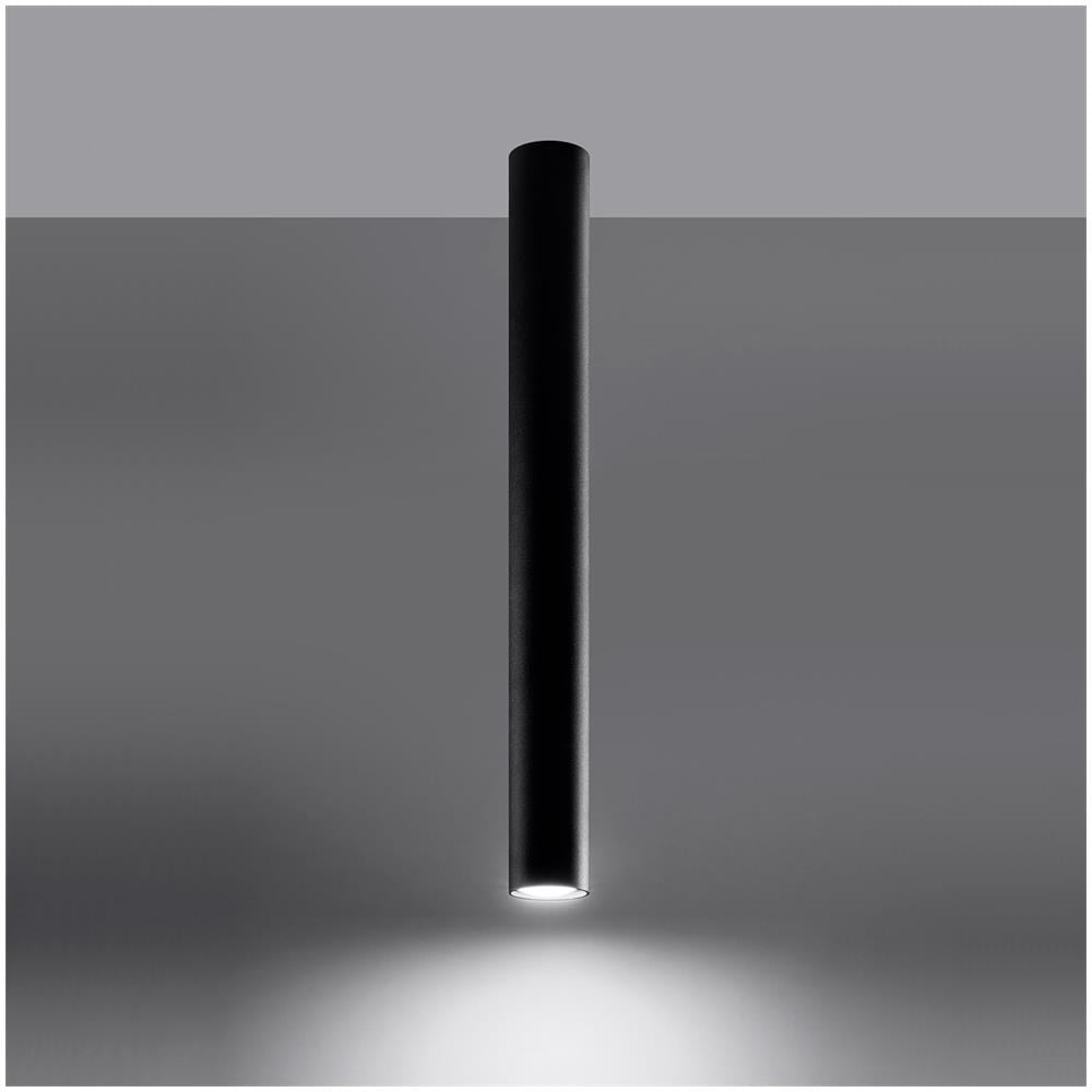 Applique Da Soffitto Lagos 60 Metallo Nero 600xø60 Mm Metallo - Foto 1