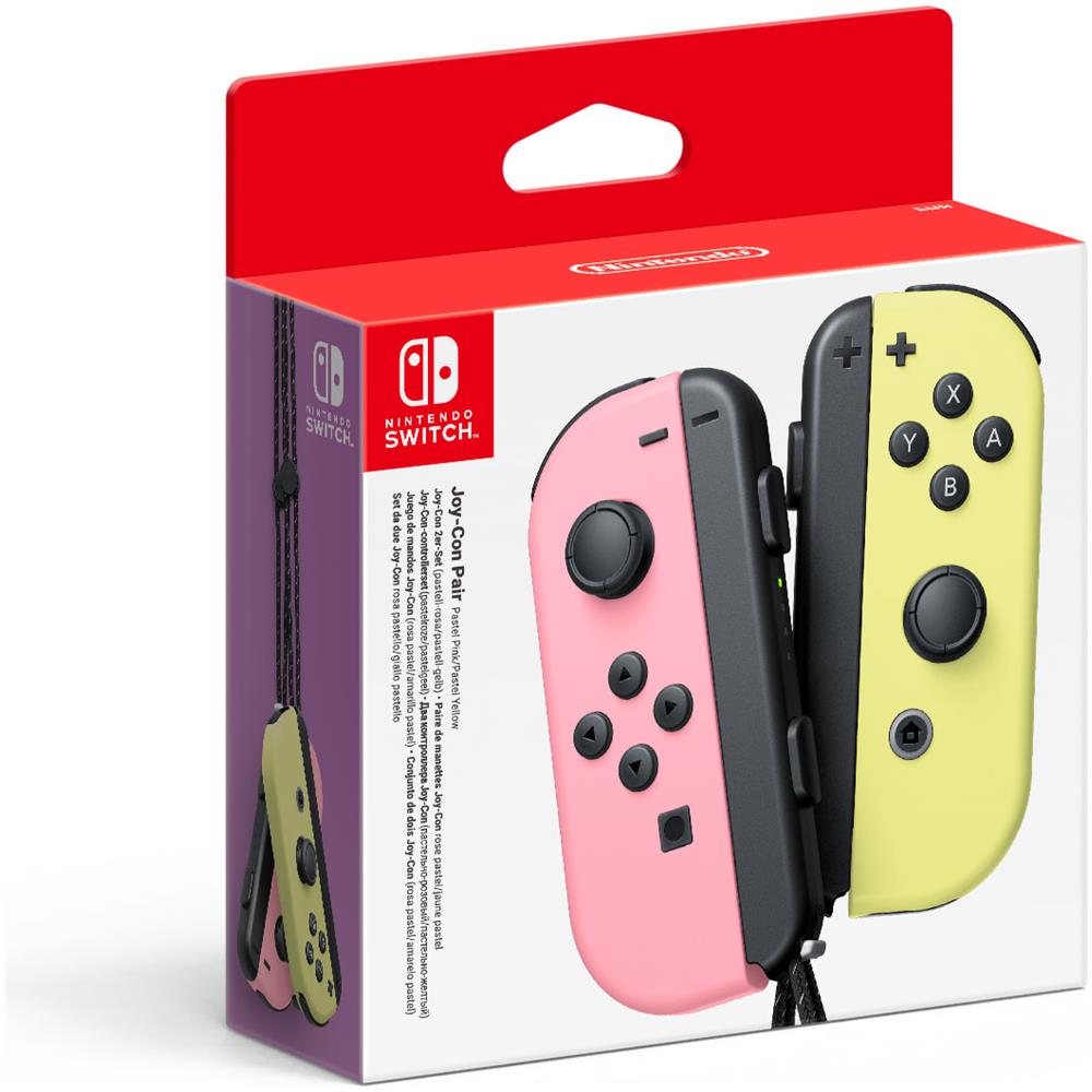 Set 2 Controller Joy-Con Colore Rosa Pastello e Giallo Pastello - Foto 1