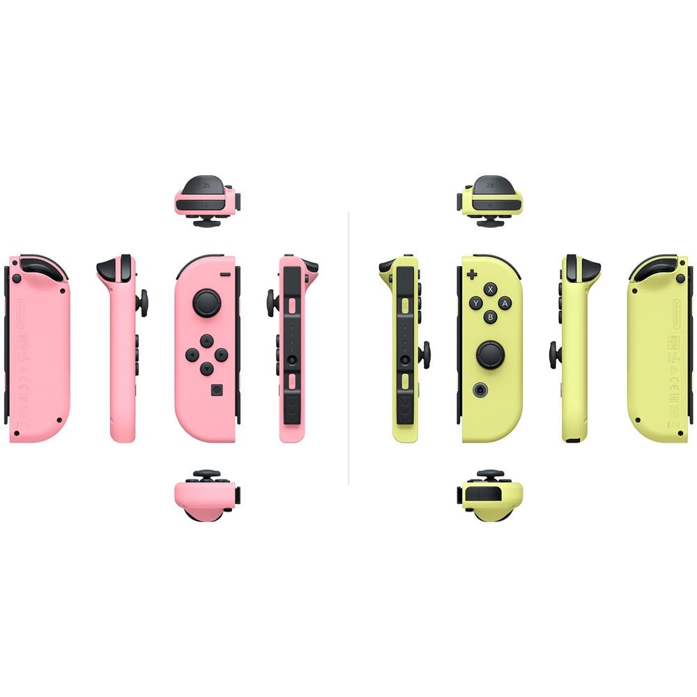 Set 2 Controller Joy-Con Colore Rosa Pastello e Giallo Pastello - Foto 3