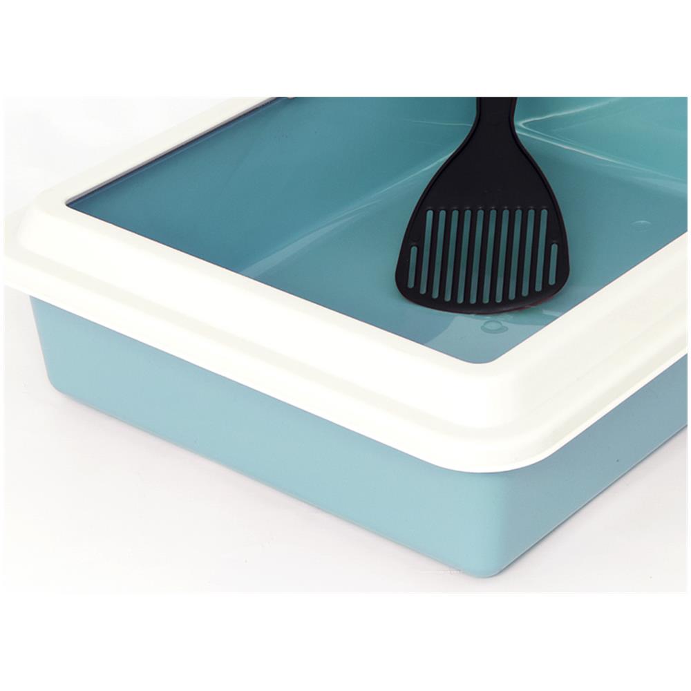 Lettiera Toilette Per Gatti Rettangolare 44x34x11cm Con Paletta Mod 700092 Azzurro - Foto 2
