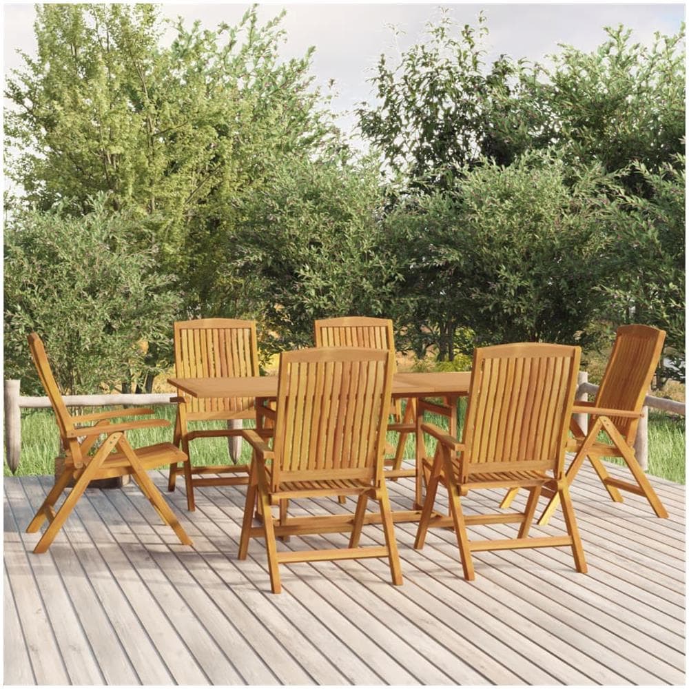 Set Da Pranzo Da Giardino 7 Pz In Legno Massello Di Teak - Foto 1