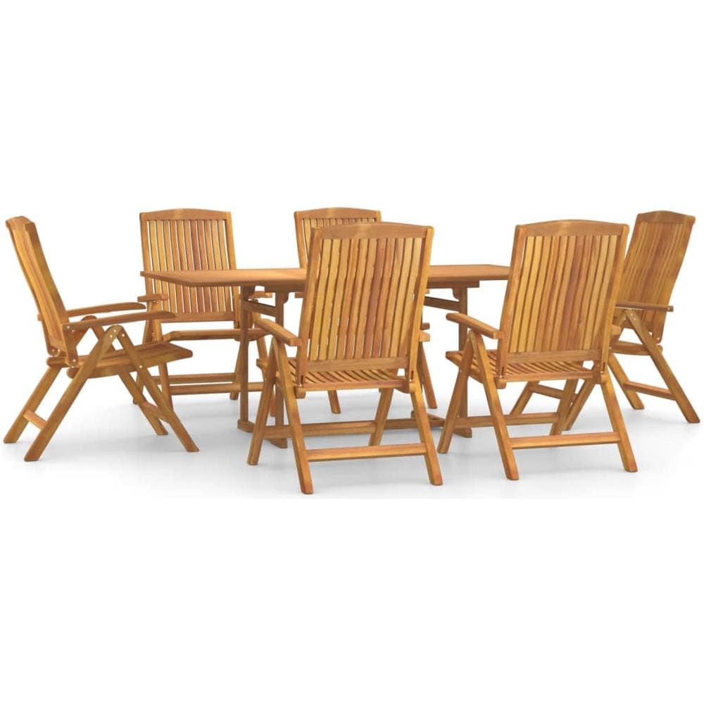 Set Da Pranzo Da Giardino 7 Pz In Legno Massello Di Teak - Foto 2