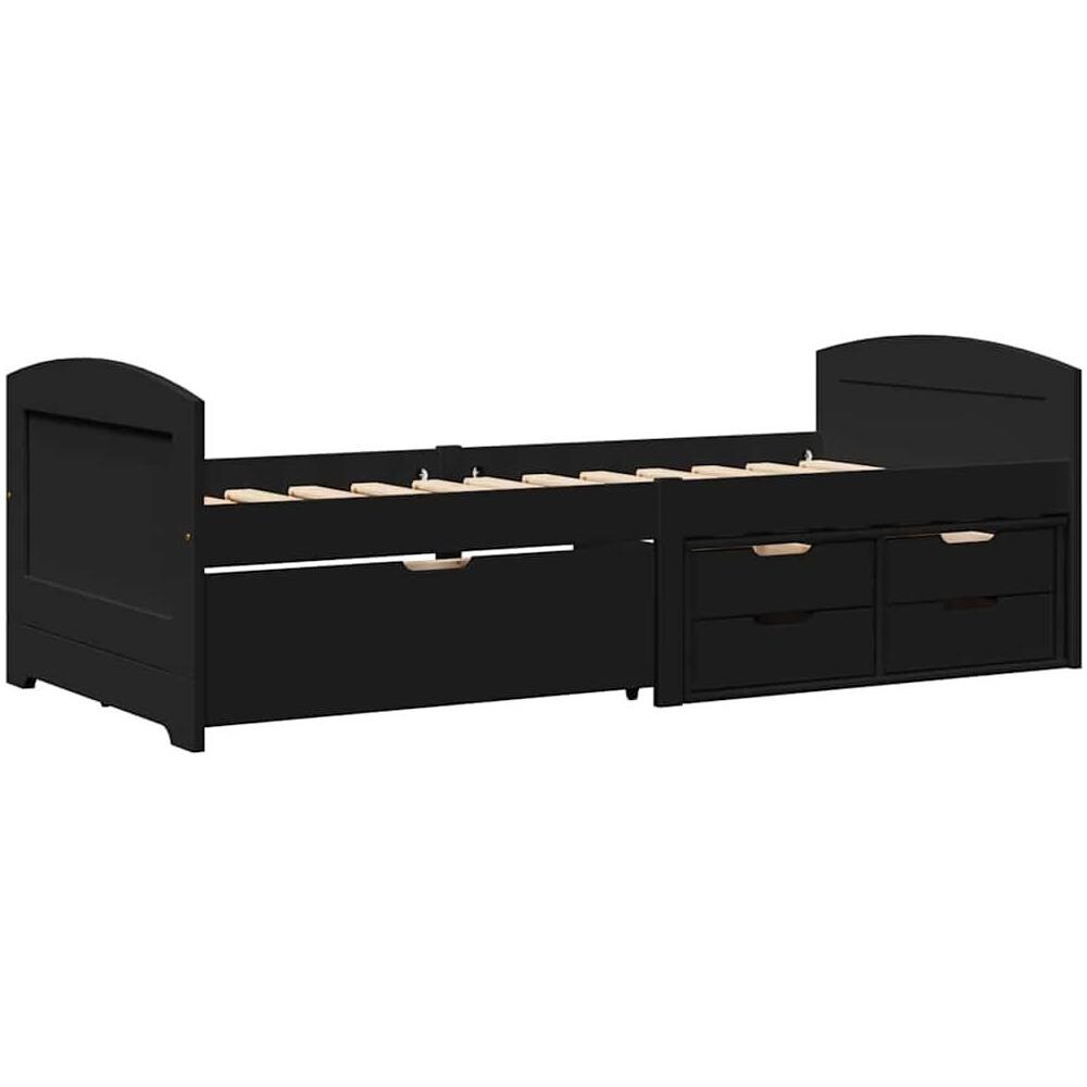 Dormeuse con 5 Cassetti senza Materasso Nero 90x200 cm IRUN - Foto 1