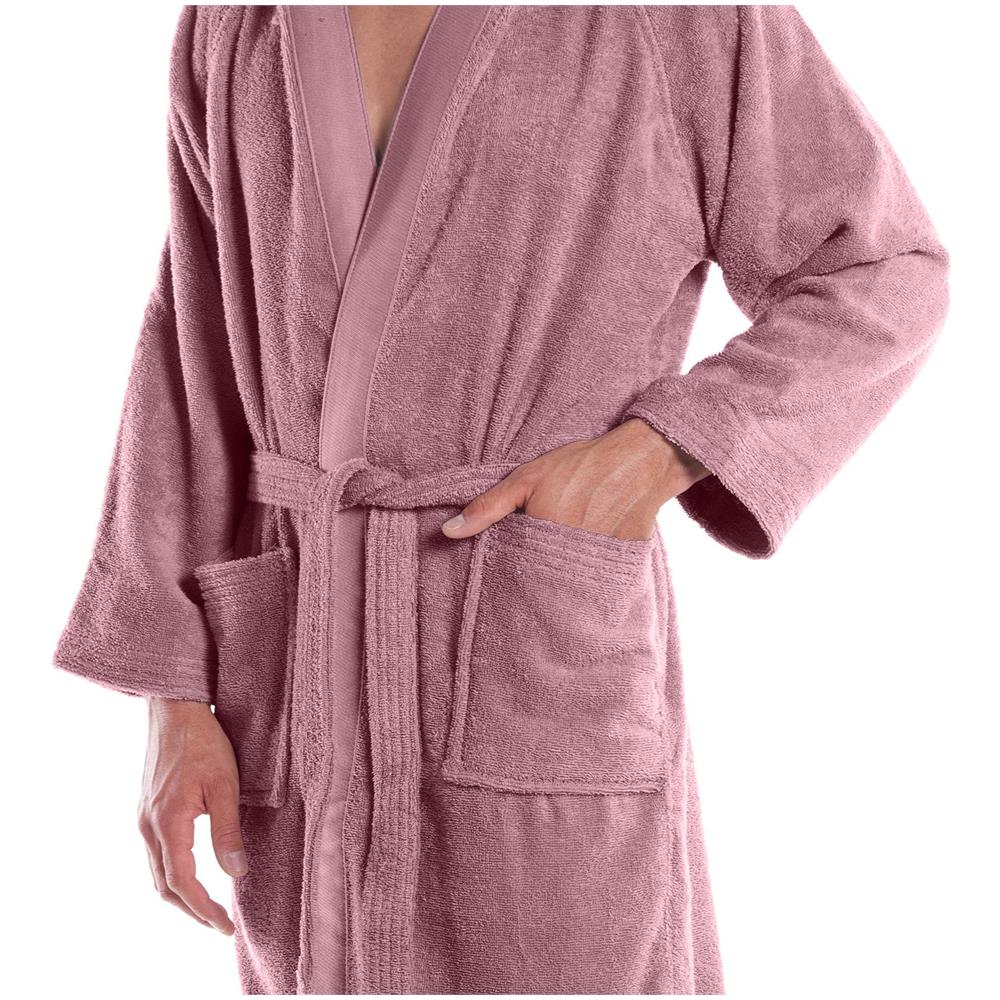 Accappatoio Con Cappuccio Spugnissima Soft In Cotone Colore Rosa Misura M - Foto 3