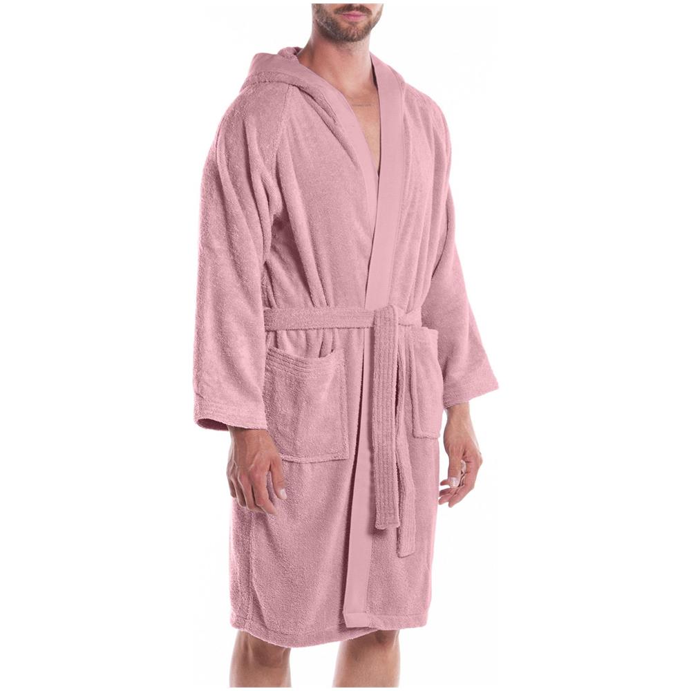 Accappatoio Con Cappuccio Spugnissima Soft In Cotone Colore Rosa Misura M - Foto 1