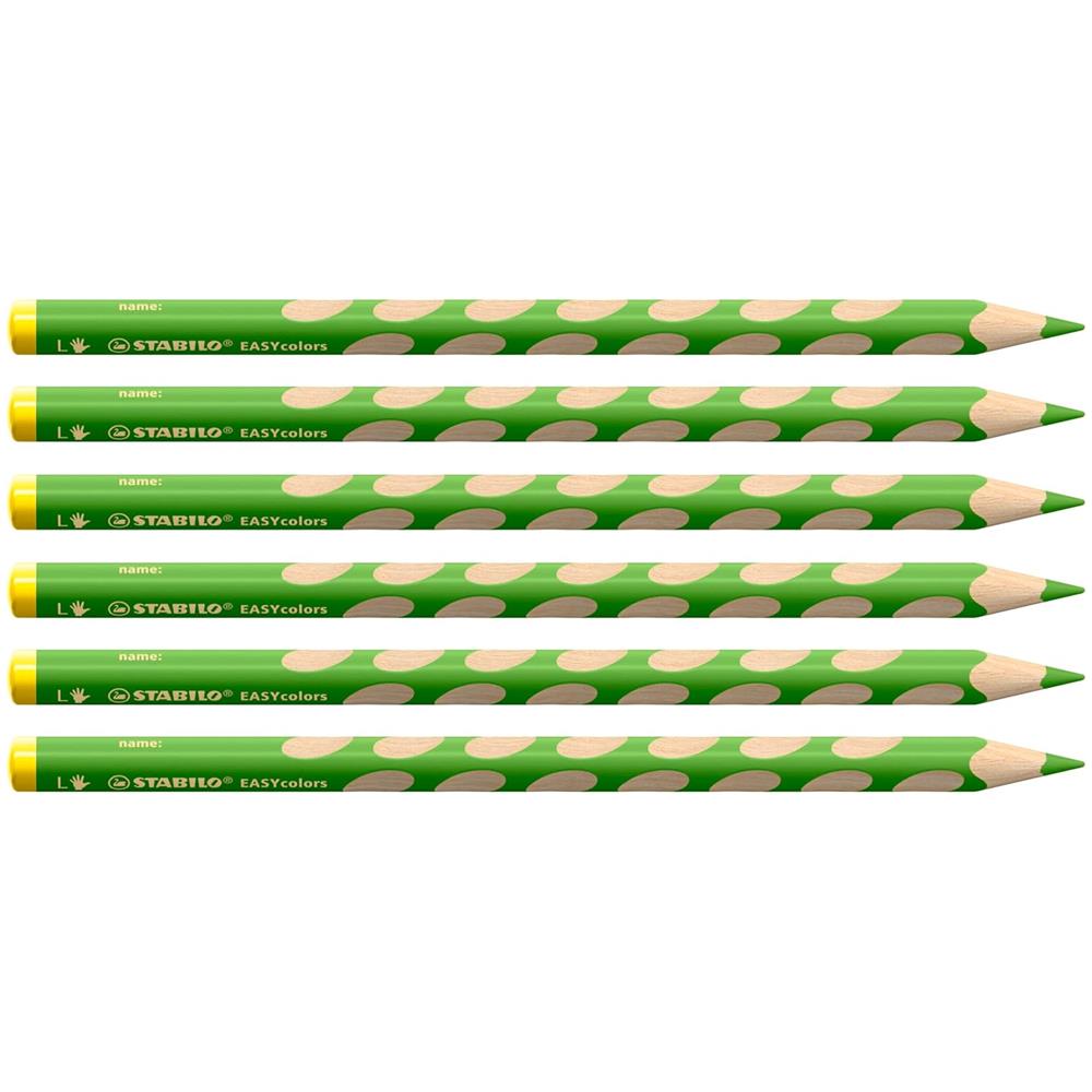 EASYcolors - Matita colorata Ergonomica - per Mancini - Confezione da 6 - Verde Chiaro - Foto 1