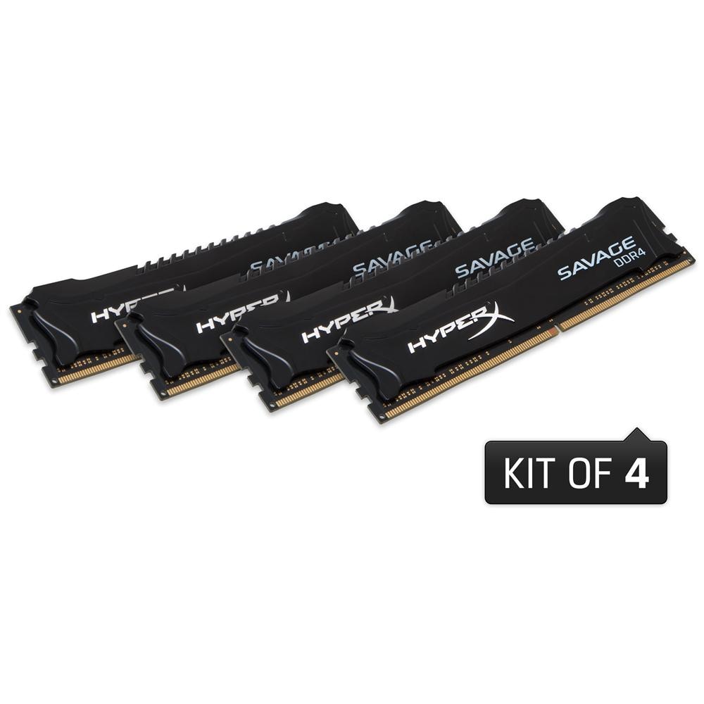 Memoria Dimm HyperX Savage 16 GB (4 x 4GB) DDR4 2133 MHz CL13 Dissipatore Nero - Foto 1