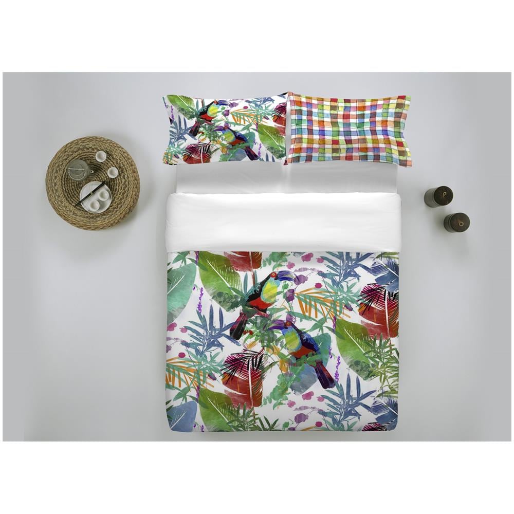 Copripiumino Singolo 100% Cotone Made Italy - Stampa Acquarello Floreale - Foto 12