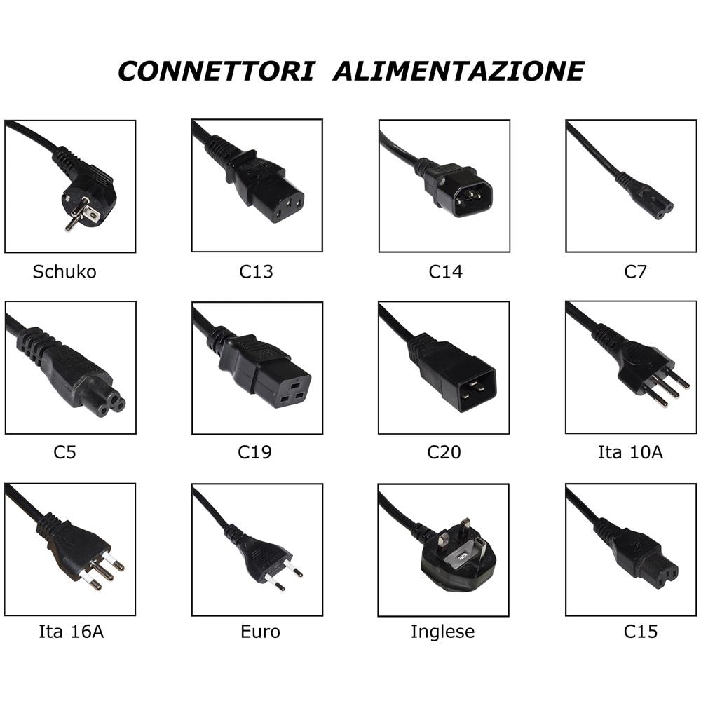 Cavo Link LKC530 Spina Italiana Tripolare 3 Metri Nero Cavo Alimentazione Italiano Tripolare - 3m, Connettore C5 Per Notebook, Nero Cavo Di Alimentazione - Foto 8