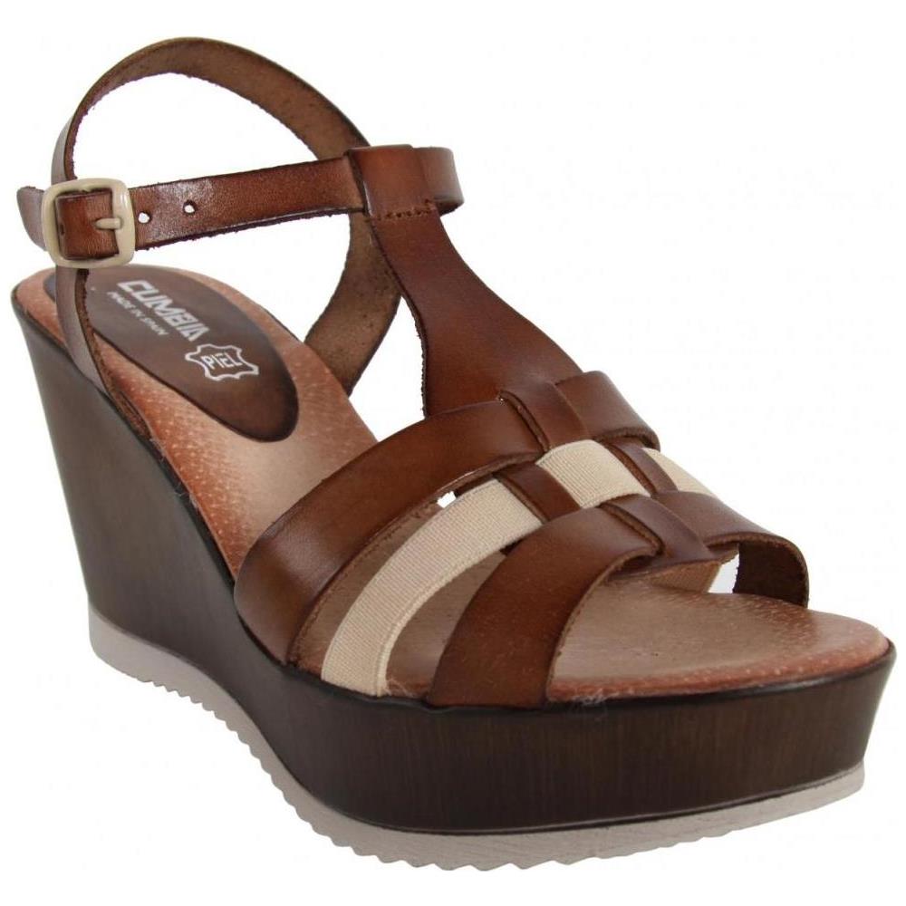 Sandali Donna 30124 R1 Beige-marrone 38 - Foto 3