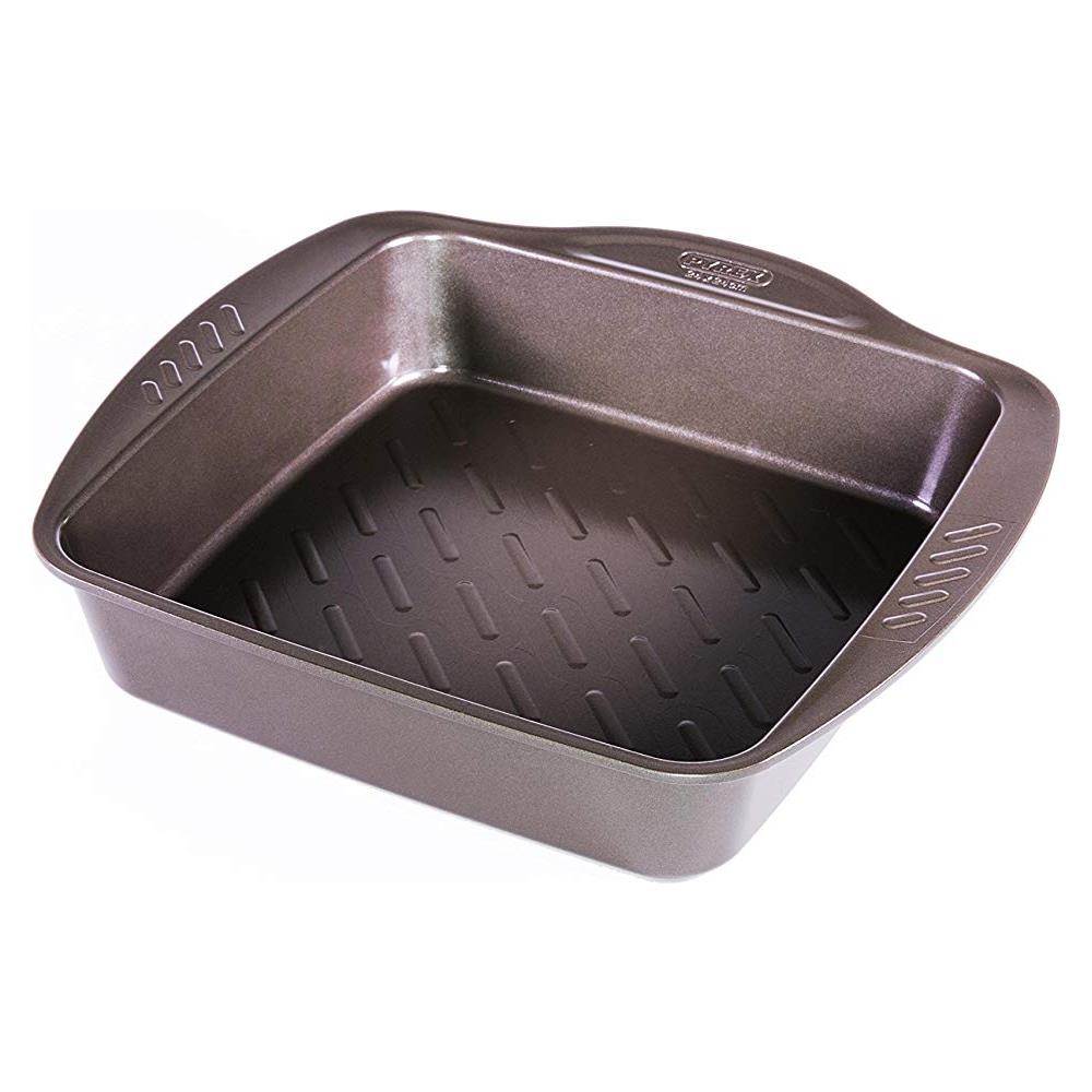 8010730 Asimetria - Pirofila In Acciaio, 29,31 X 28,04 X 5,94 Cm, Colore: Cioccolato - Foto 1