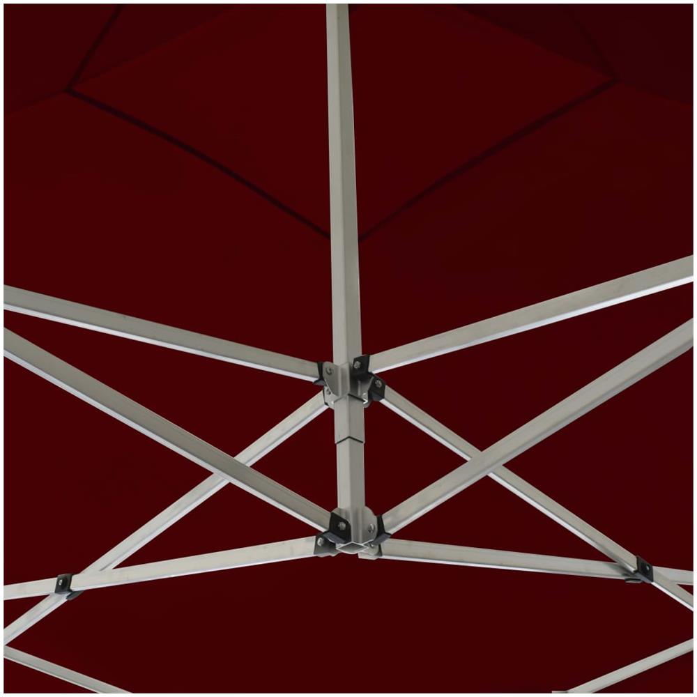 Gazebo Professionale Pieghevole Alluminio Con Pareti 2x2m Bordò - Foto 2
