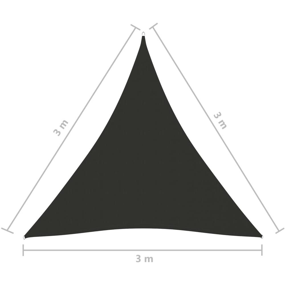 Parasole a Vela Oxford Triangolare 3x3x3 m Antracite - Foto 6