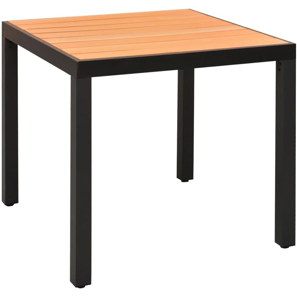 Set Mobili Da Pranzo Per Giardino 5 Pz In Alluminio Nero - Foto 8