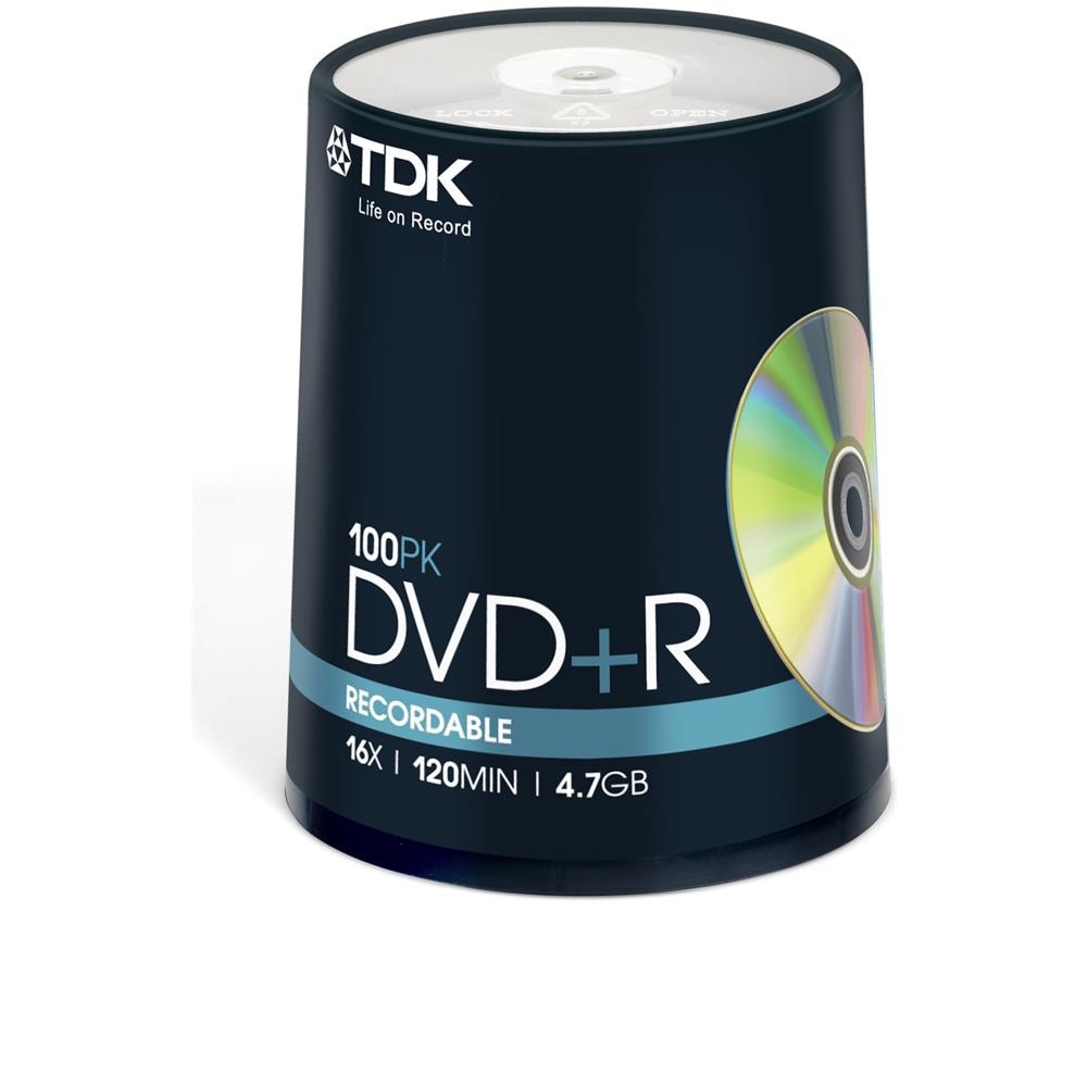 100 x DVD+R 4.7GB, DVD+R, Scatola per torte - Foto 1