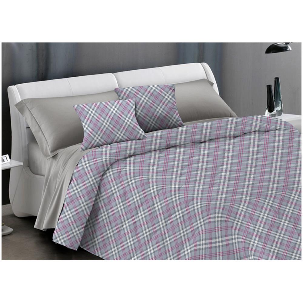 Trapuntino Piumino Estivo Pensieri Delicati Disegno Scotty Scozzese Matrimoniale Rosa - Foto 2