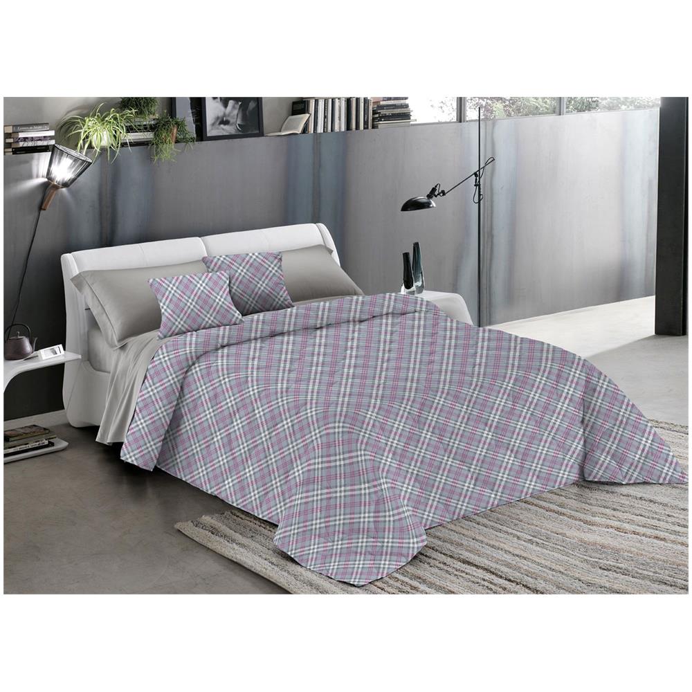 Trapuntino Piumino Estivo Pensieri Delicati Disegno Scotty Scozzese Matrimoniale Rosa - Foto 1