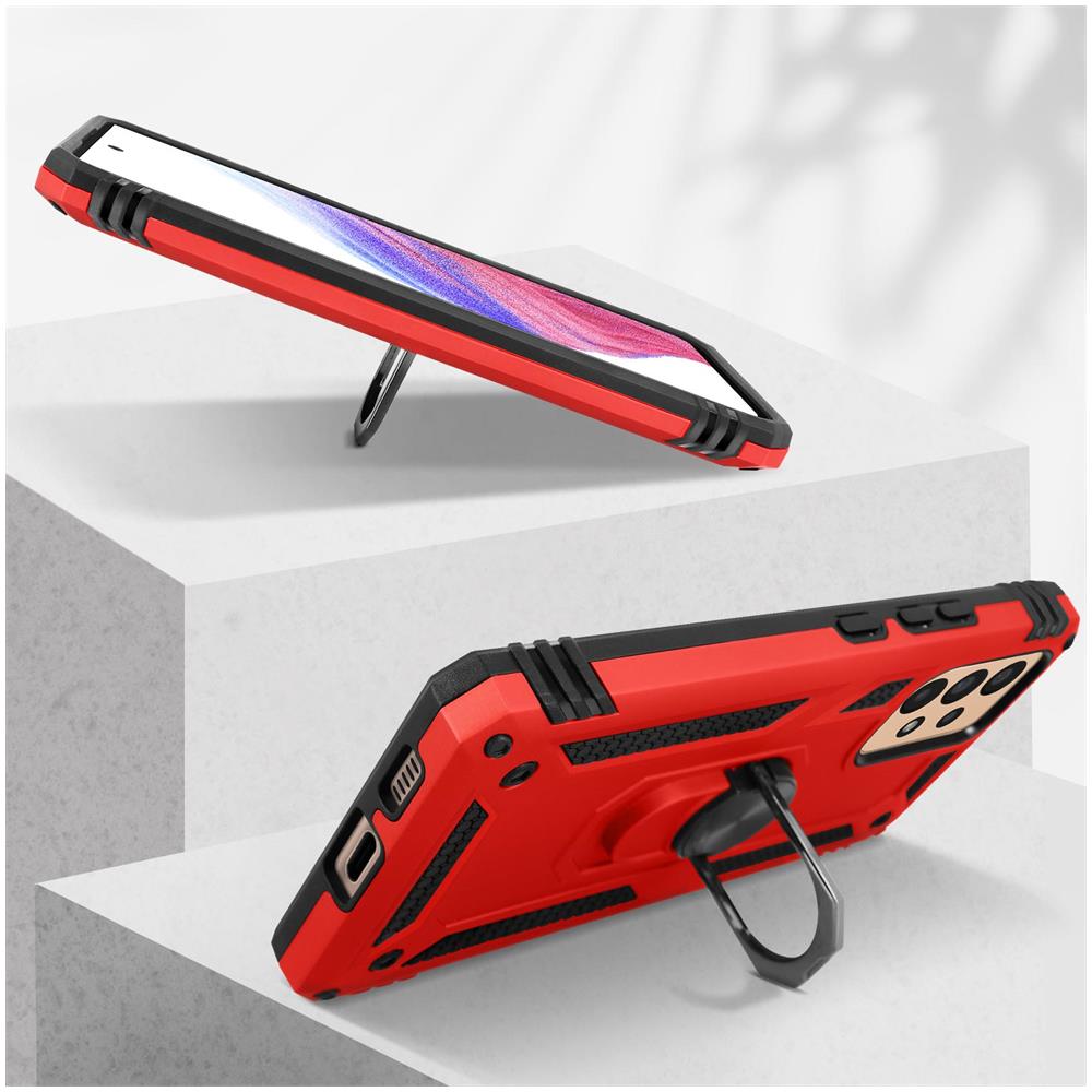 Cover Samsung Galaxy A53 5g Anti-urto Ibrida Anello Funzione Supporto Nera - Foto 10