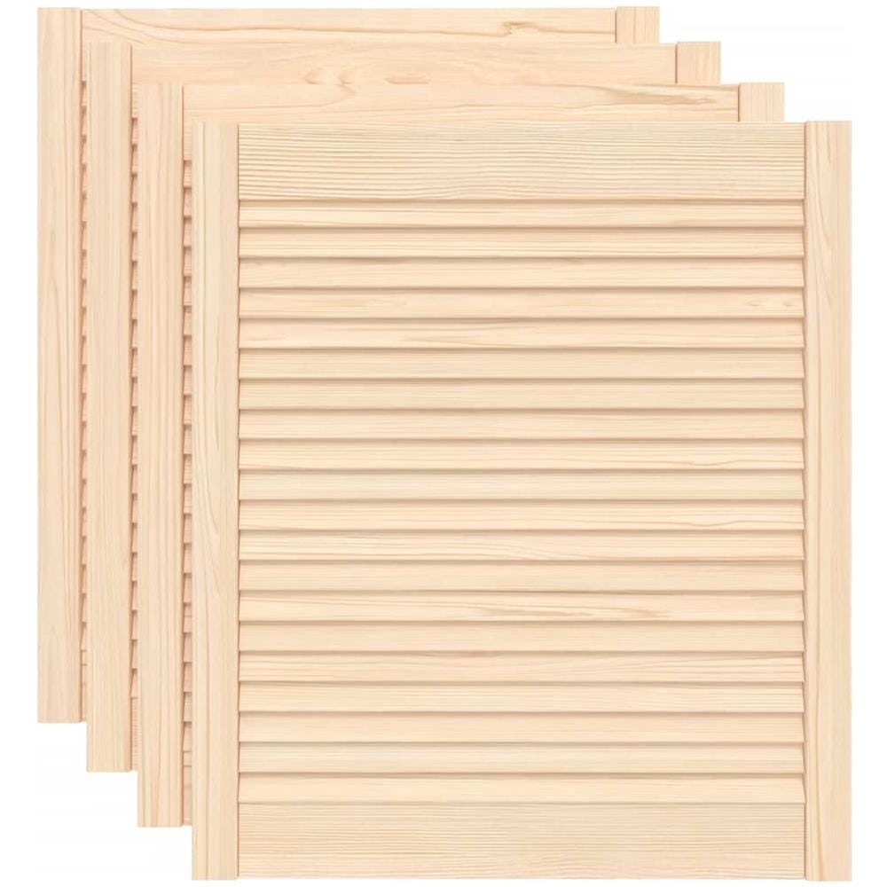Ante con Design a Lamelle 4 pz 69x59,4 cm in Legno di Pino - Foto 1