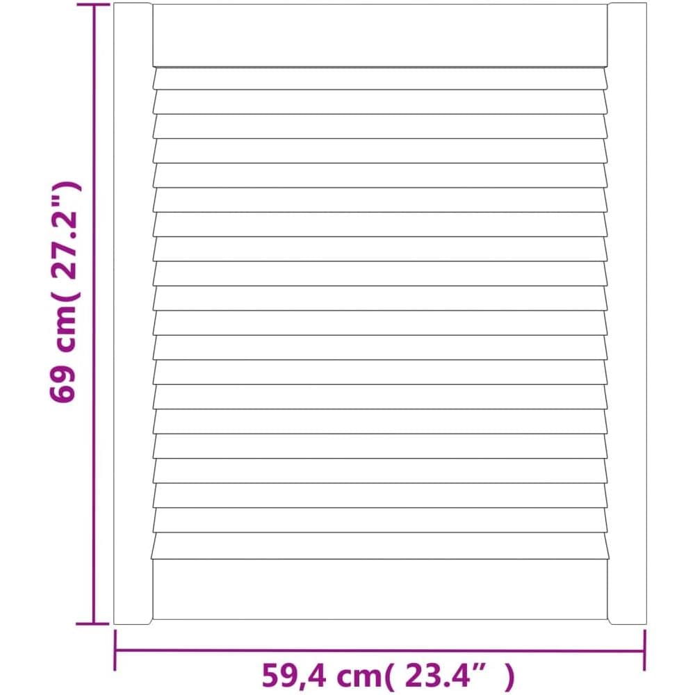 Ante con Design a Lamelle 4 pz 69x59,4 cm in Legno di Pino - Foto 5