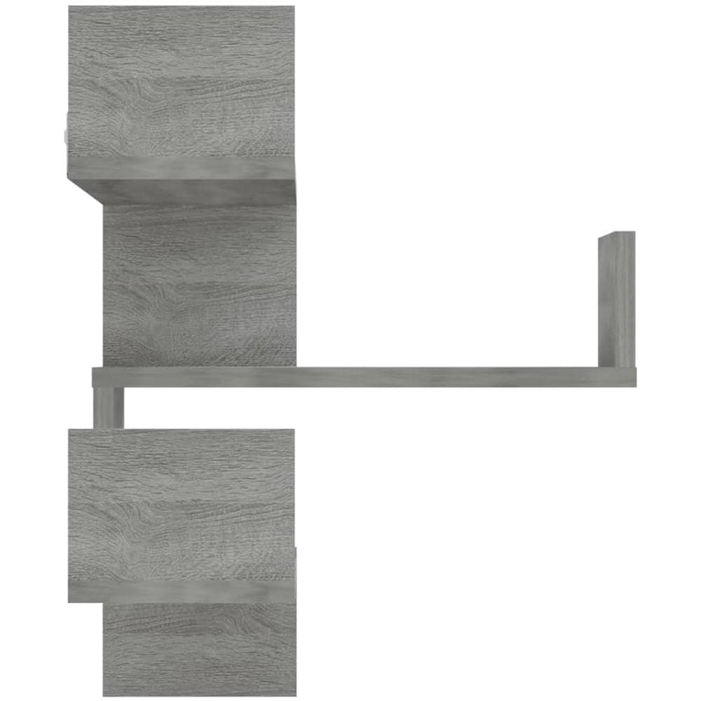 Scaffale Parete Angolo Grigio Sonoma 40x40x50cm Multistrato - Foto 3