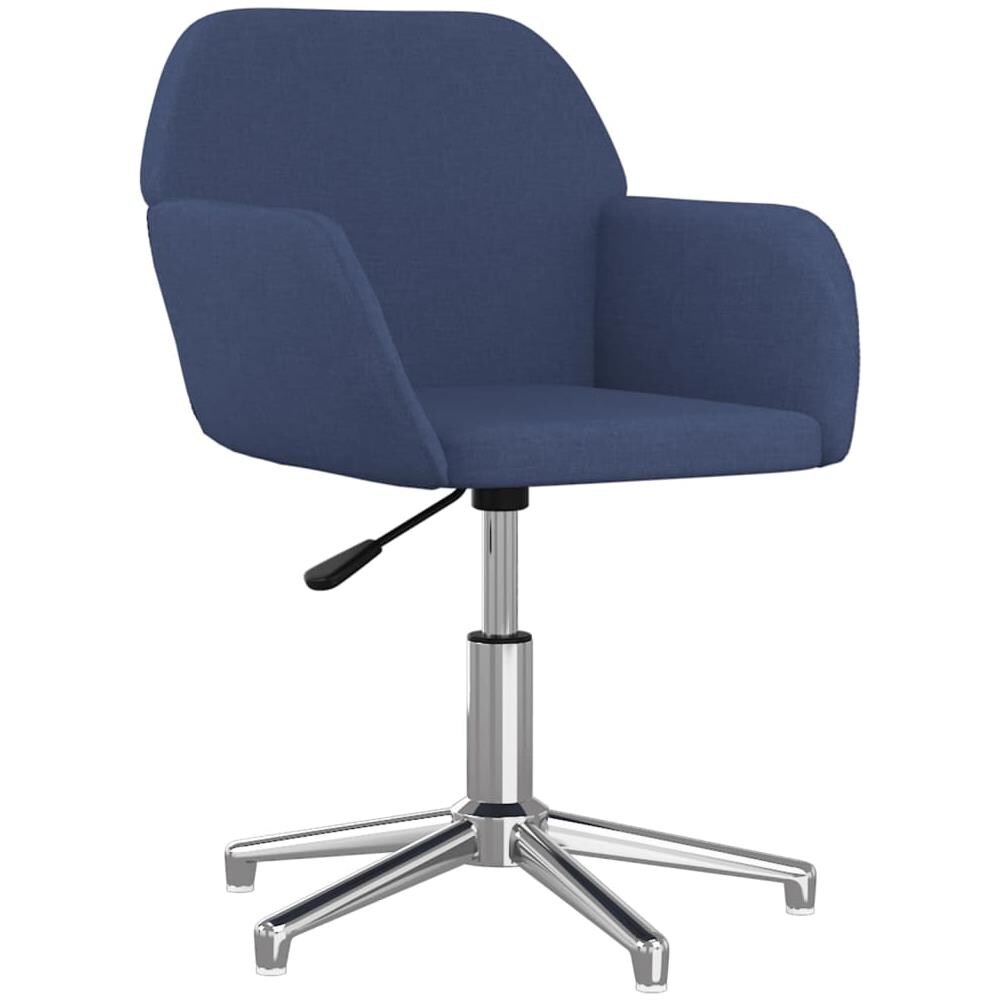 Sedia Da Ufficio Girevole Blu In Tessuto - Foto 1
