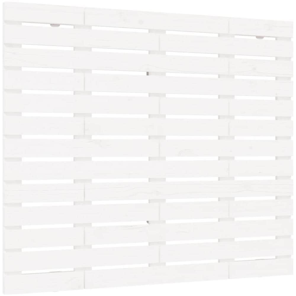 Testiera Da Parete Bianca 146x3x91,5 Cm Legno Massello Di Pino - Foto 2