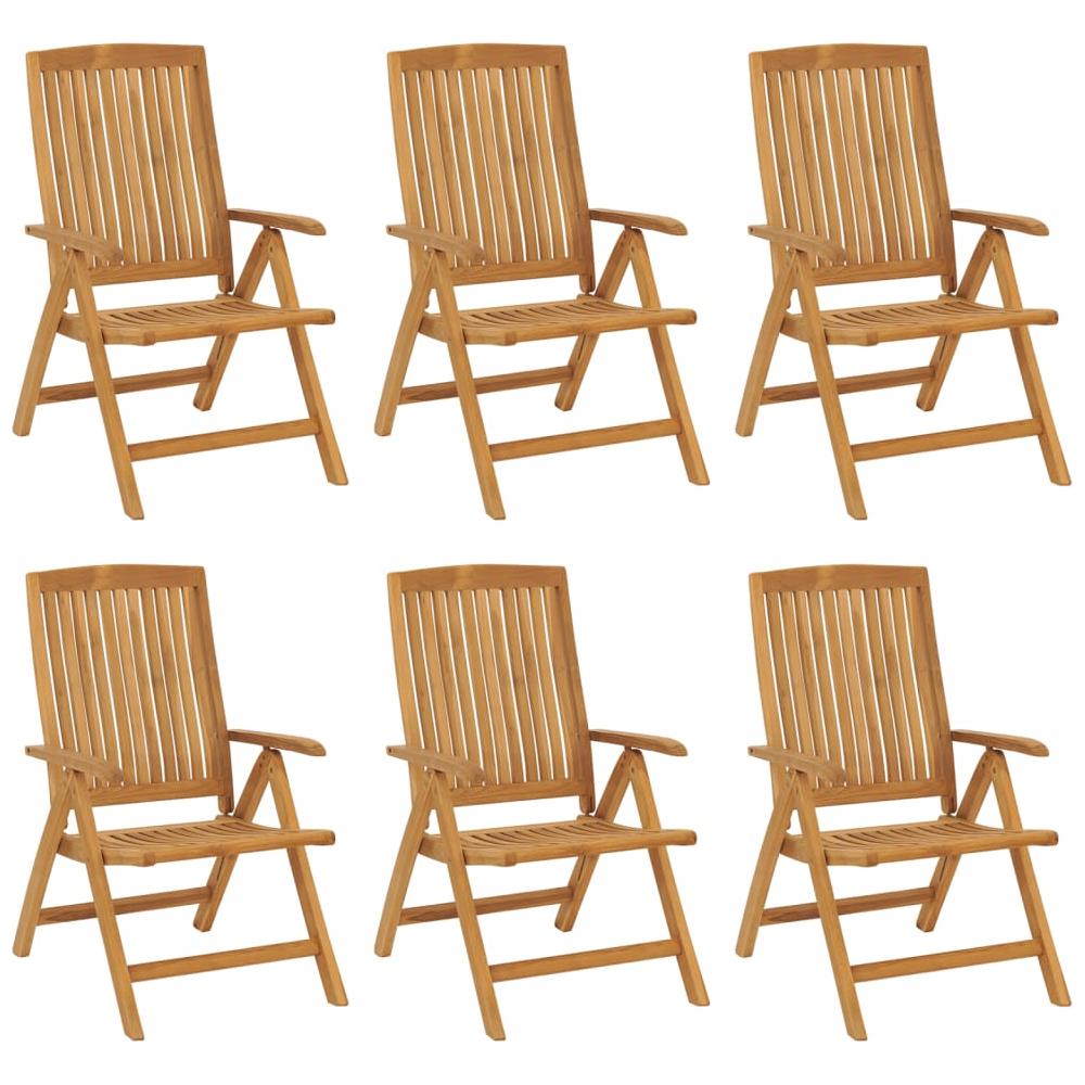 Sedie Da Giardino Reclinabili 6 Pz In Legno Massello Di Teak - Foto 1