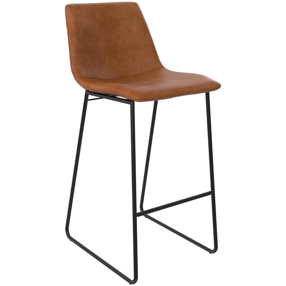 Bowden Sgabello In Ecopelle Caramello - Foto 1