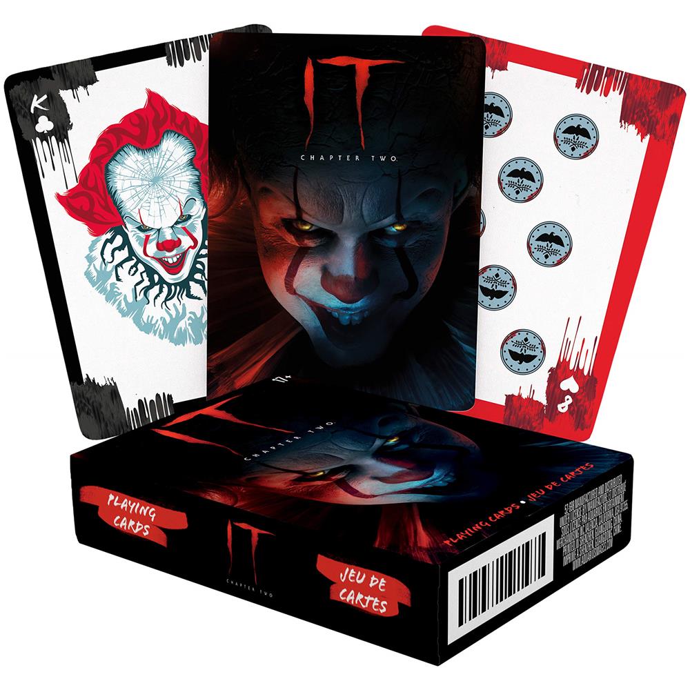 It Carte Da Gioco - Mazzo Di Carte A Tema It Movie Per I Tuoi Giochi Di Carte Preferiti - Merce E Oggetti Da Collezione It Con Licenza Ufficiale - Dimensioni Poker Con Finitura In Lino - Foto 1