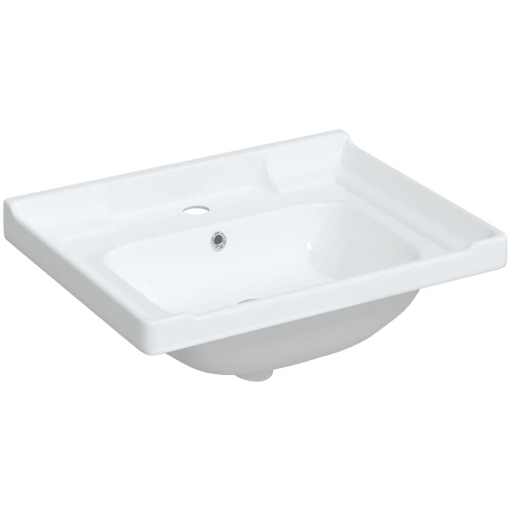 Lavandino Da Bagno Bianco 61x48x23 Cm Rettangolare In Ceramica - Foto 2