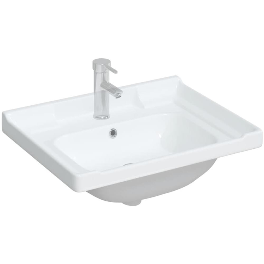 Lavandino Da Bagno Bianco 61x48x23 Cm Rettangolare In Ceramica - Foto 3