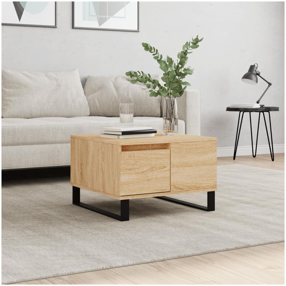 Tavolino Salotto Rovere Sonoma 55x55x36,5 Cm Legno Multistrato - Foto 1