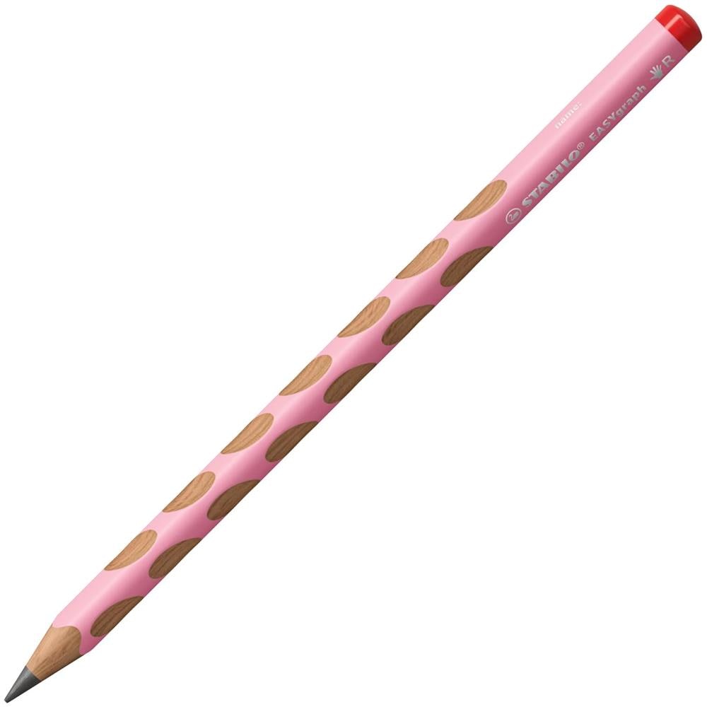 EASYgraph - Matita Ergonomica triangolare - per Destrimani - Rosa Pastel - Confezione da 12 - Gradazione HB - Foto 2