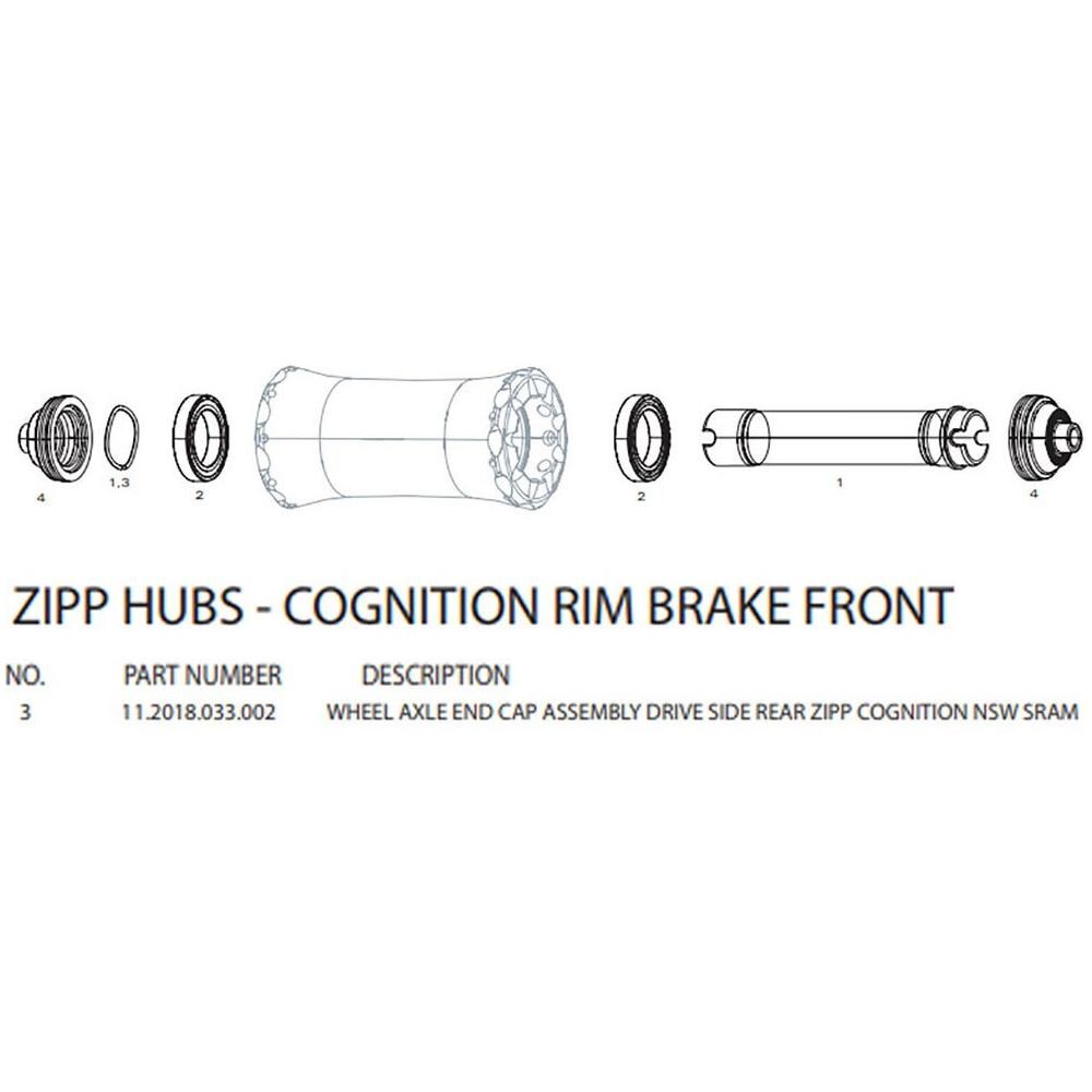 Mozzi Zipp Right End Cap For Cognition Rear Hubs Shimano / sram Road Ricambi Dei Componenti One Size - Foto 1