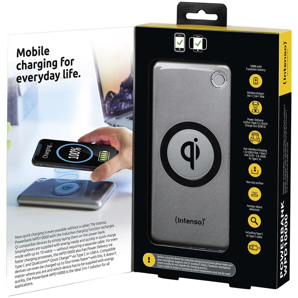 Powerbank WPD10000 silver incl. Wireless Charger - Foto 2