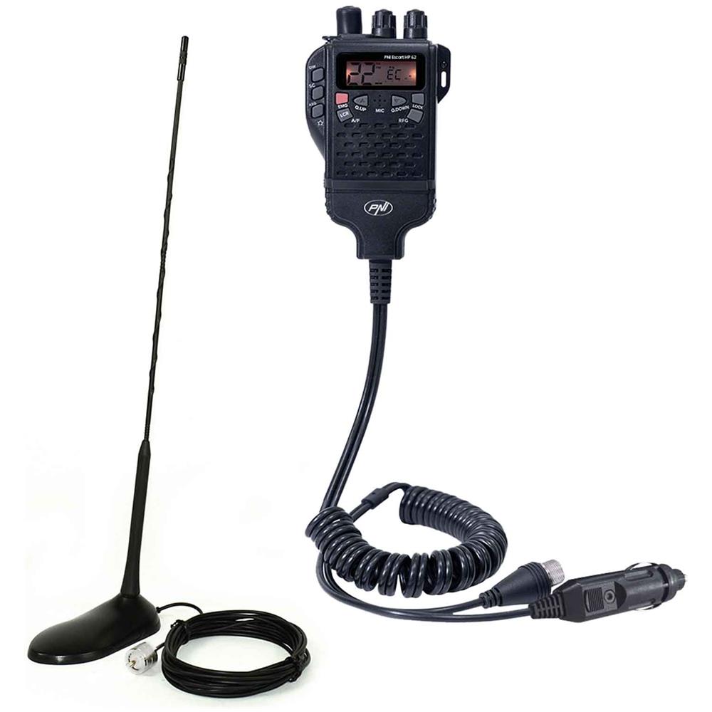 Kit Stazione Radio Cb Pni Escort Hp 62 E Antenna Pni Extra 45 Con Magnete Inclusi - Foto 1