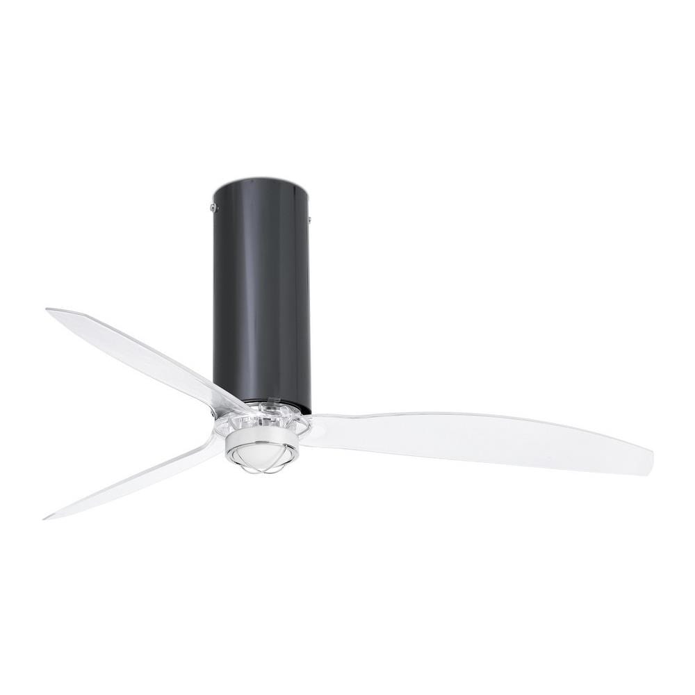 Ventilatore Da Soffitto A Led Nero Lucido, Trasparente Con Motore Cc, 3000k - Foto 1