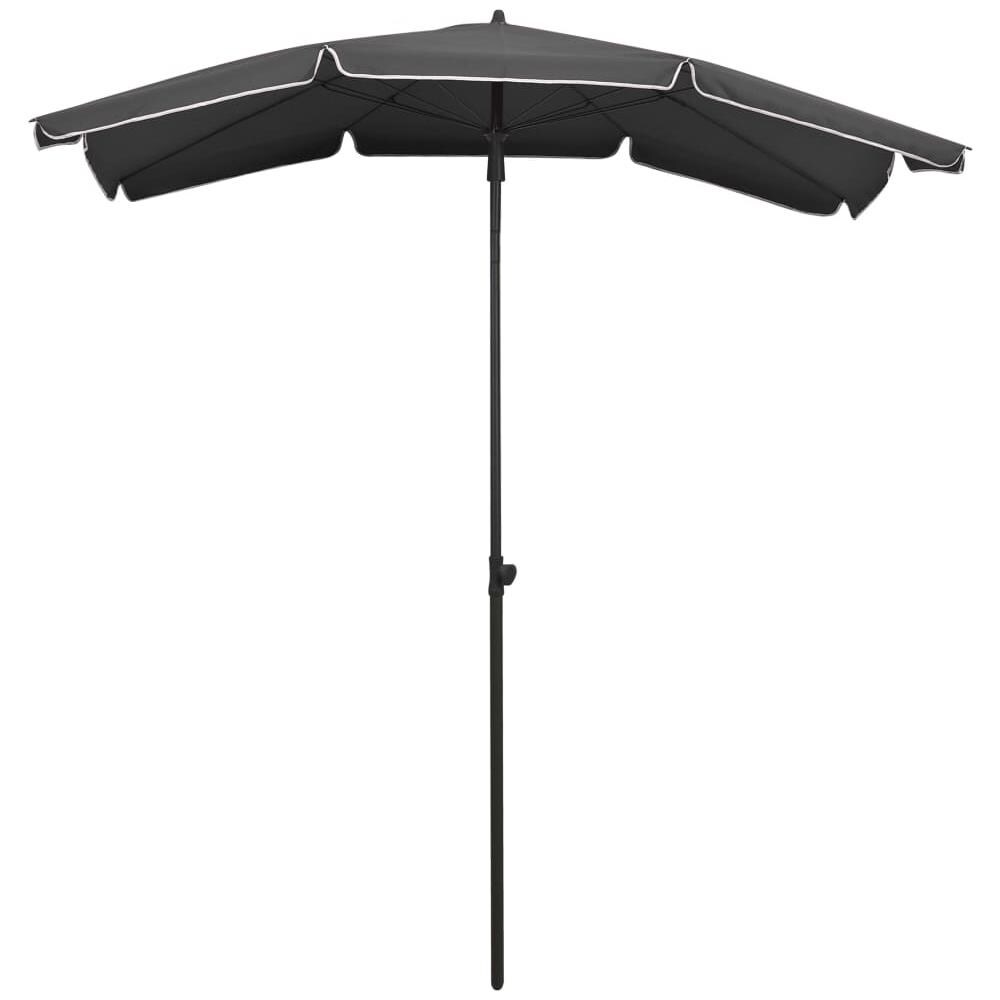Ombrellone da Giardino con Palo 200x130 cm Antracite - Foto 2