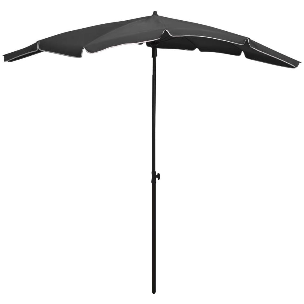 Ombrellone da Giardino con Palo 200x130 cm Antracite - Foto 1
