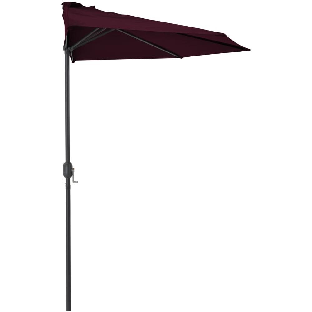 Ombrellone con Palo in Acciaio Rosso Bordò 250x250x230 cm - Foto 2