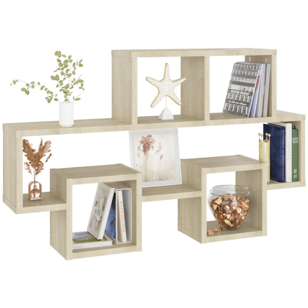 Scaffale Parete Auto Rovere Sonoma 82x15x51cm Legno Multistrato - Foto 3