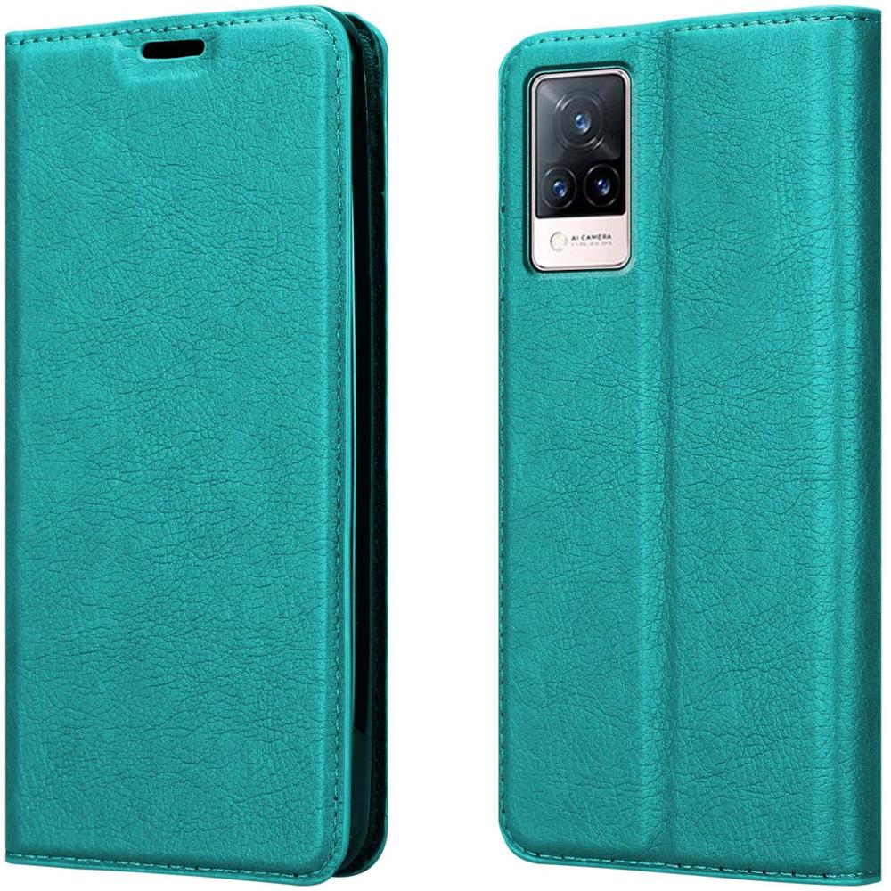 Custodia Compatibile Con Vivo V21 4g / 5g In Turchese Petrolio - Coperchio Protettiva Con Chiusura Magnetica, Funzione Stand E Tasca Per Le Carte - Foto 8