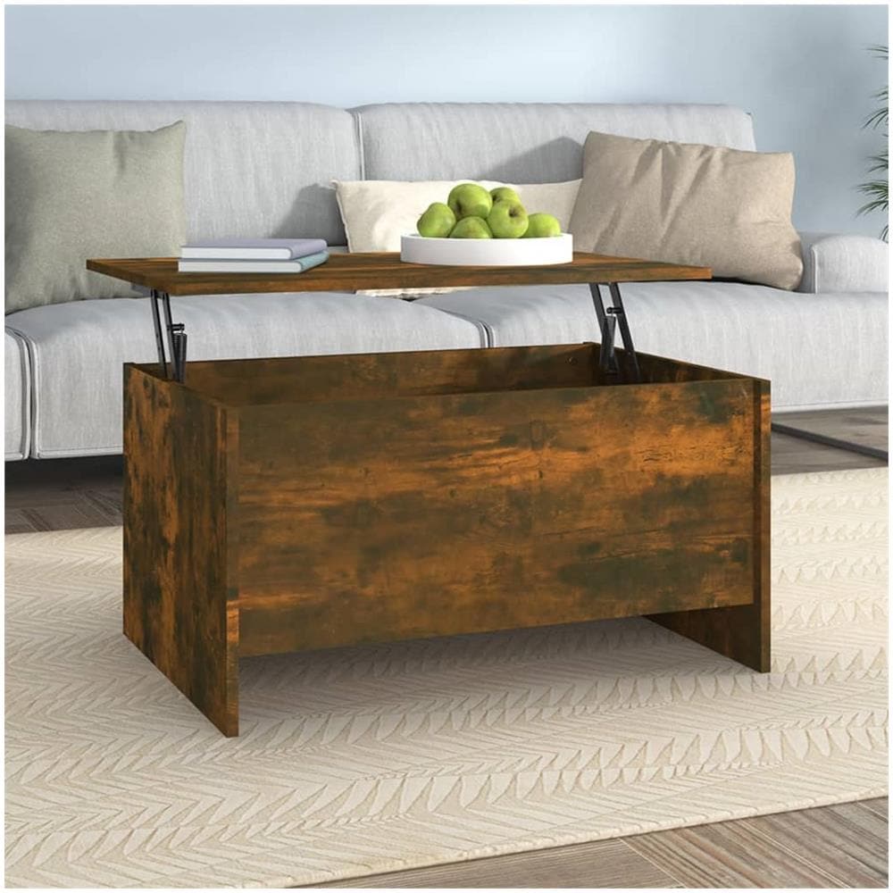 Tavolino Salotto Rovere Fumo 80x55,5x41,5 Cm Legno Multistrato - Foto 1
