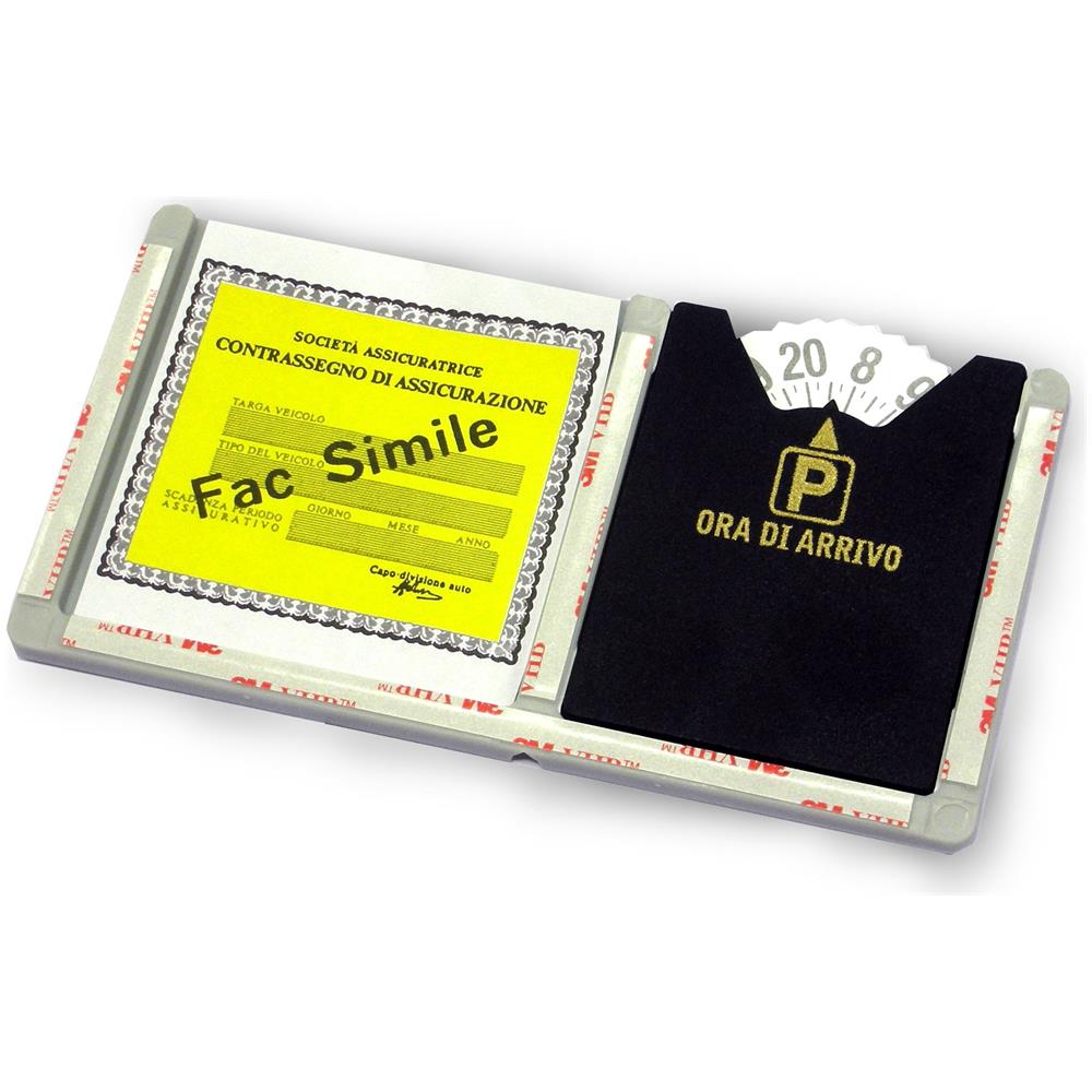 Porta Assicurazione Con Disco Orario In Plastica Per Auto - Foto 1