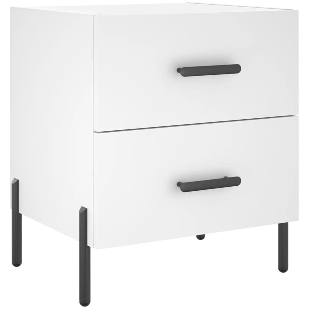 Comodino Bianco 40x35x47,5 Cm In Legno Multistrato - Foto 1