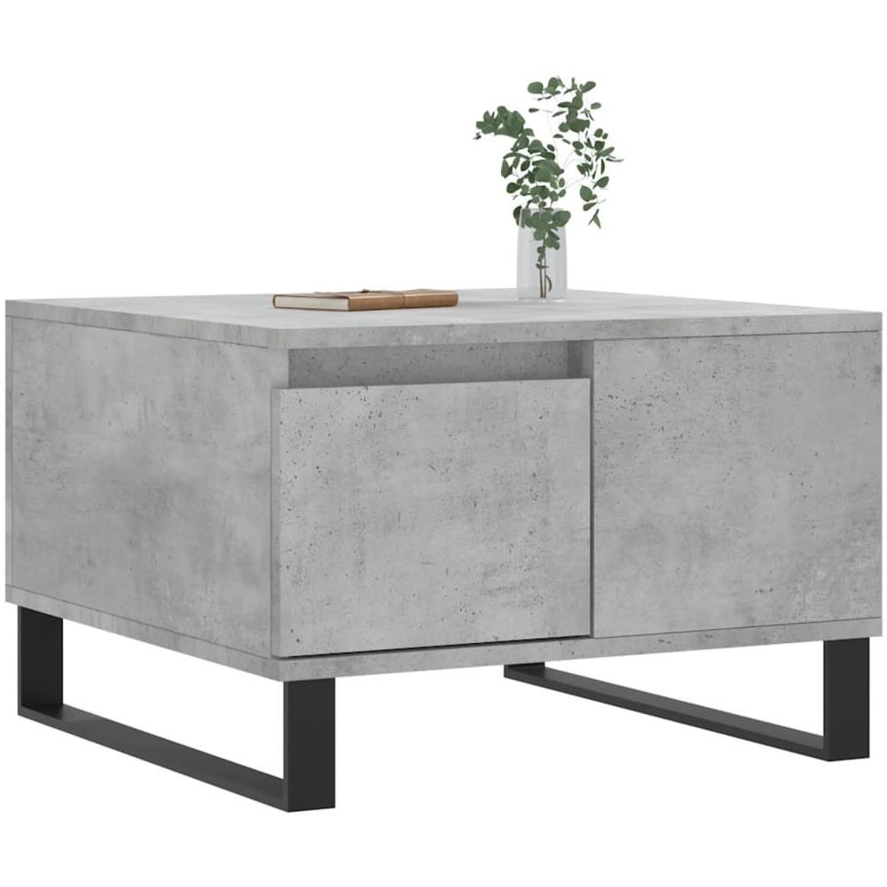 Tavolino Salotto Grigio Cemento 55x55x36,5 Cm Legno Multistrato - Foto 3