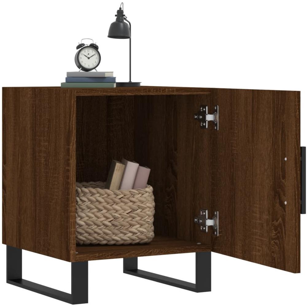 Comodino Rovere Marrone 40x40x50 Cm In Legno Multistrato - Foto 3