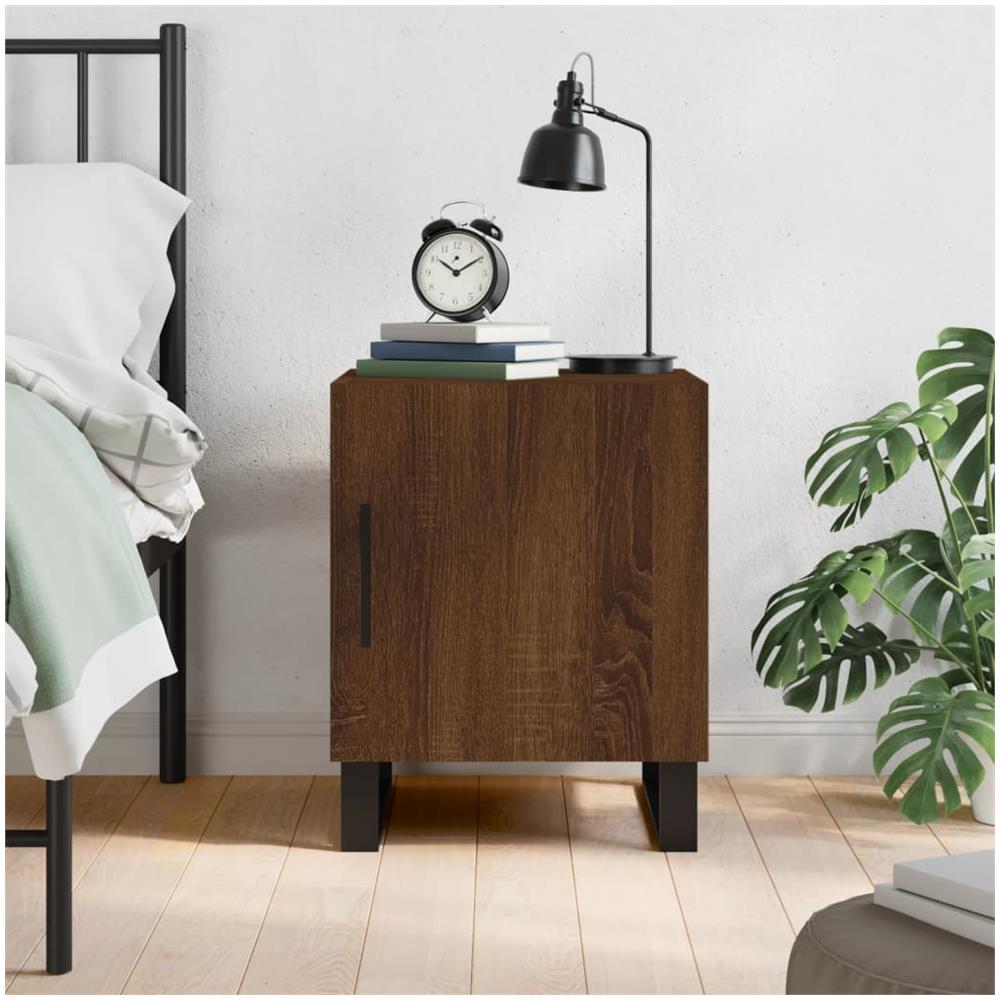 Comodino Rovere Marrone 40x40x50 Cm In Legno Multistrato - Foto 1