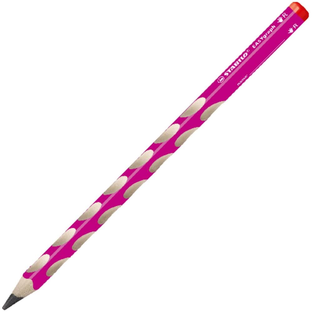 EASYgraph - Matita Ergonomica triangolare - per Destrimani - Rosa - Confezione da 12 - Gradazione HB - Foto 2